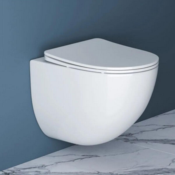 Подвесной унитаз безободковый BelBagno AMANDA, сиденье микролифт