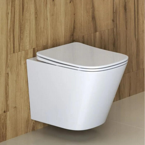 Подвесной унитаз безободковый BelBagno DUE, сиденье soft close