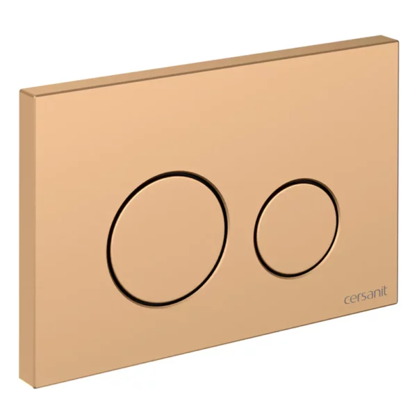 Кнопка Cersanit TWINS пластик золотой матовый для LINK PRO, VECTOR, LINK, HI-TEC