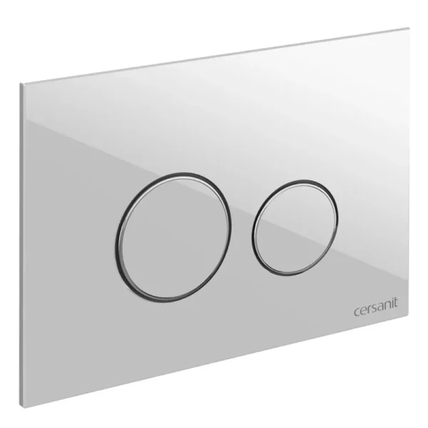 Кнопка Cersanit TWINS стекло белый для LINK PRO, VECTOR, LINK, HI-TEC