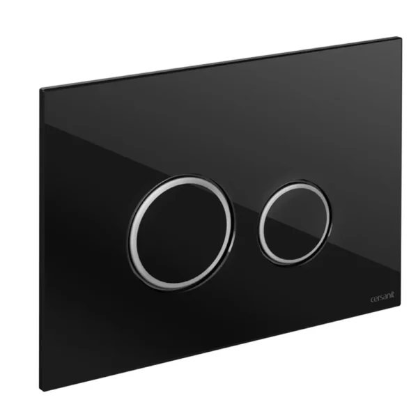 Кнопка Cersanit TWINS стекло черный для инсталляций LINK PRO, VECTOR, LINK, HI-TEC